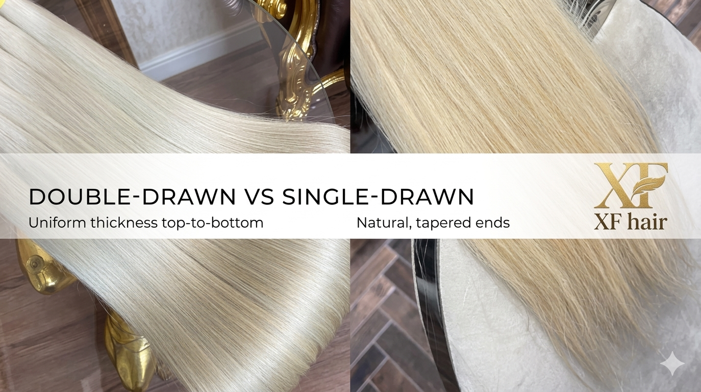 Difference Between Single Drawn and Double Drawn Hair